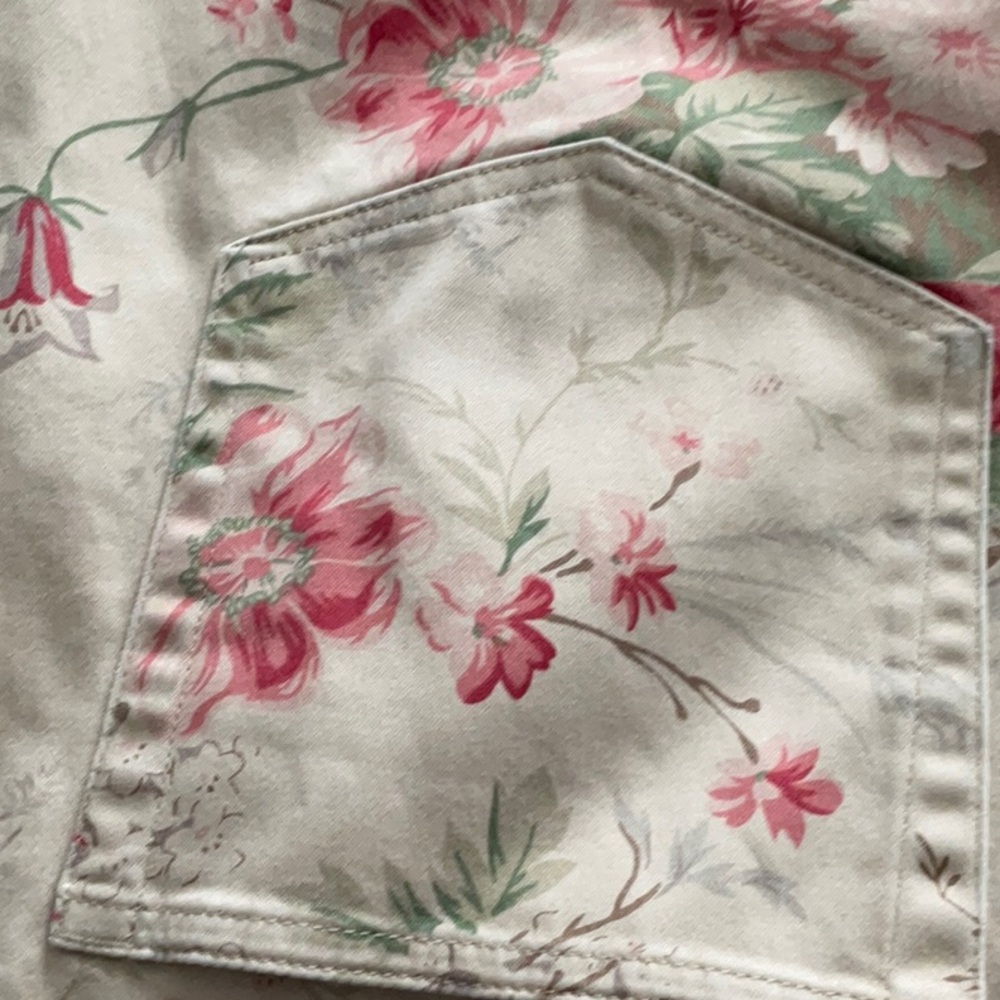 Polo Ralph Lauren Floral Straight Leg Pants - Pink and Tan - Picture 7 of 12